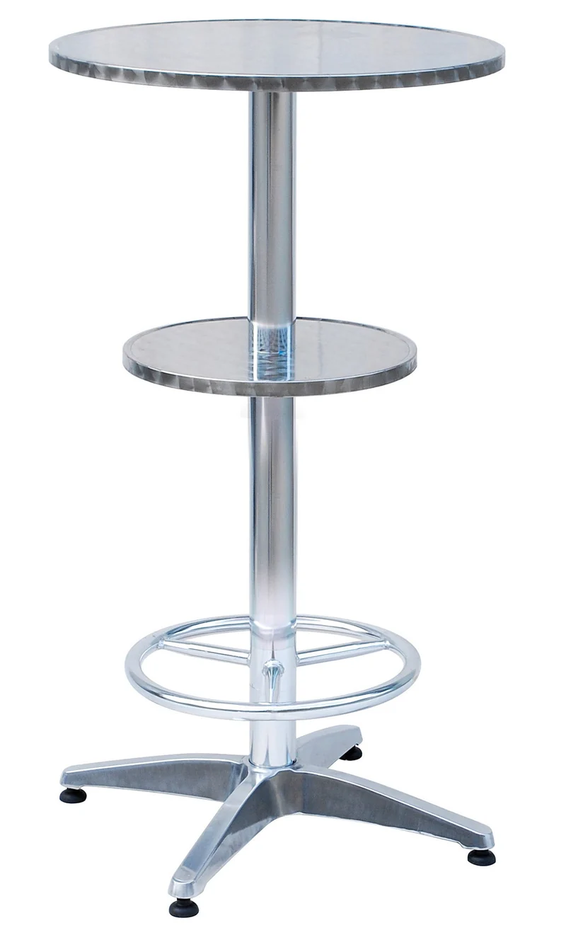Tavolino Tondo Alto da Giardino in Alluminio Ø60 cm Vorghini