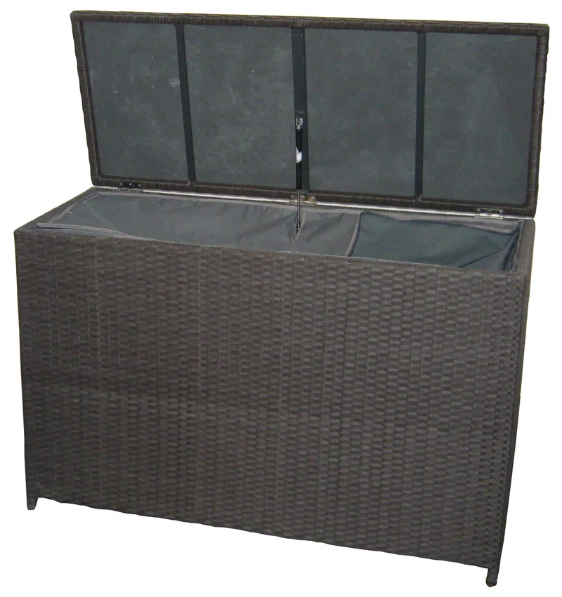 Baule Box Porta Cuscini da Esterno in Rattan Vorghini Marrone