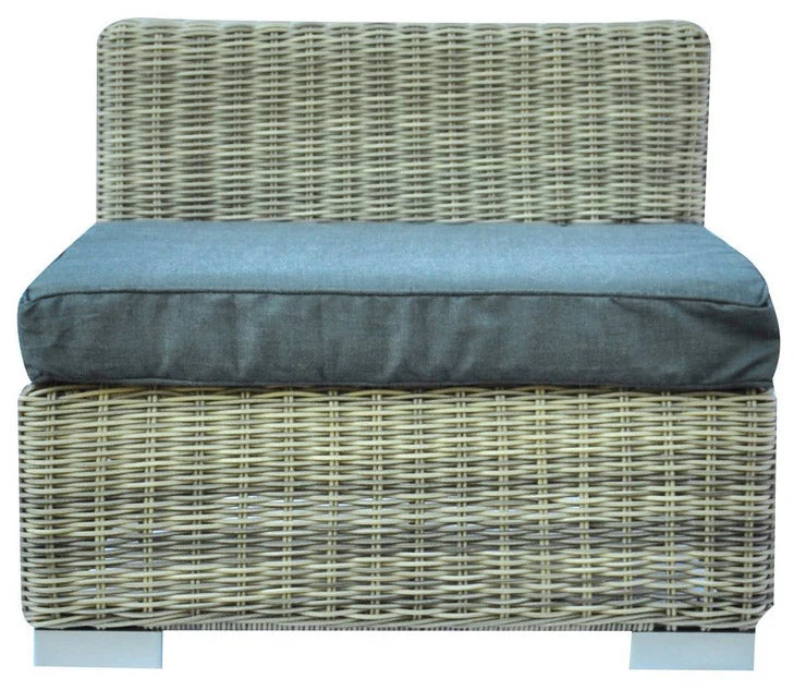 Poltrona da Giardino in Wicker con Cuscini Vorghini Antigua