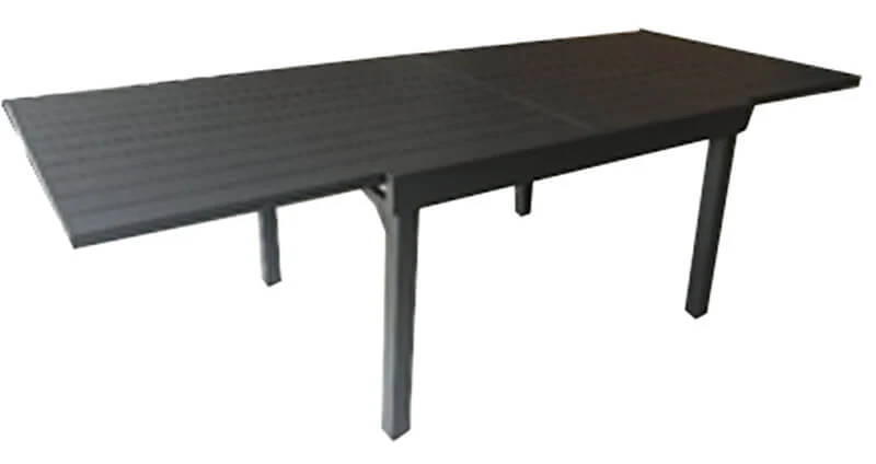 Tavolo da Giardino Allungabile 135/270x90x76 cm in Alluminio Vorghini Montalcino Antracite