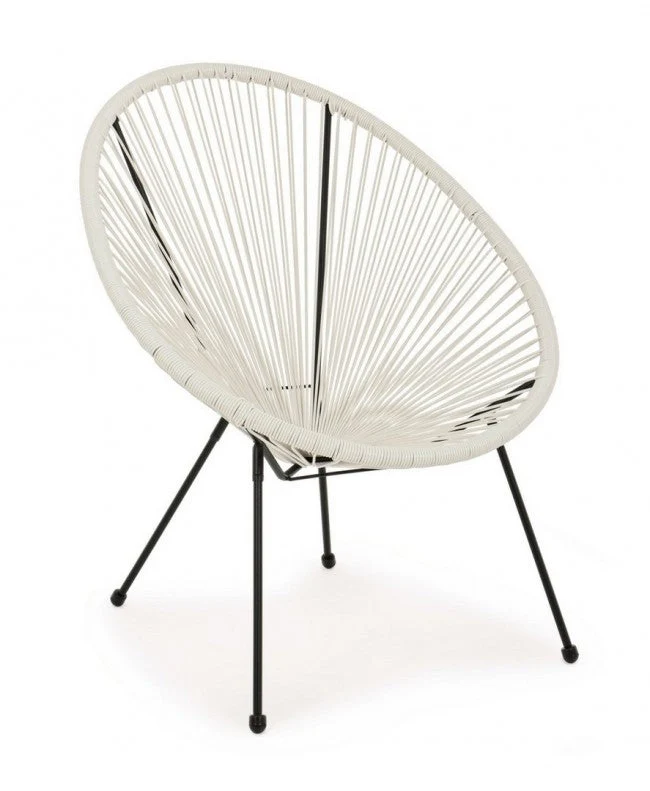 Poltrona Parker Bianco in Fibra Sintetica