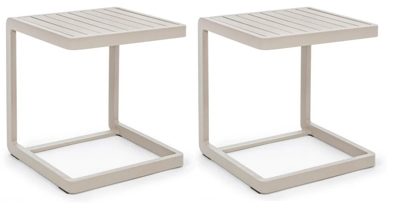 Set 2 Tavolini 40x40x45h cm Konnor Rastin