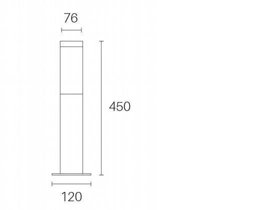 Lampada Palo Basso da Giardino E27 40W in Acciaio Inox Sovil