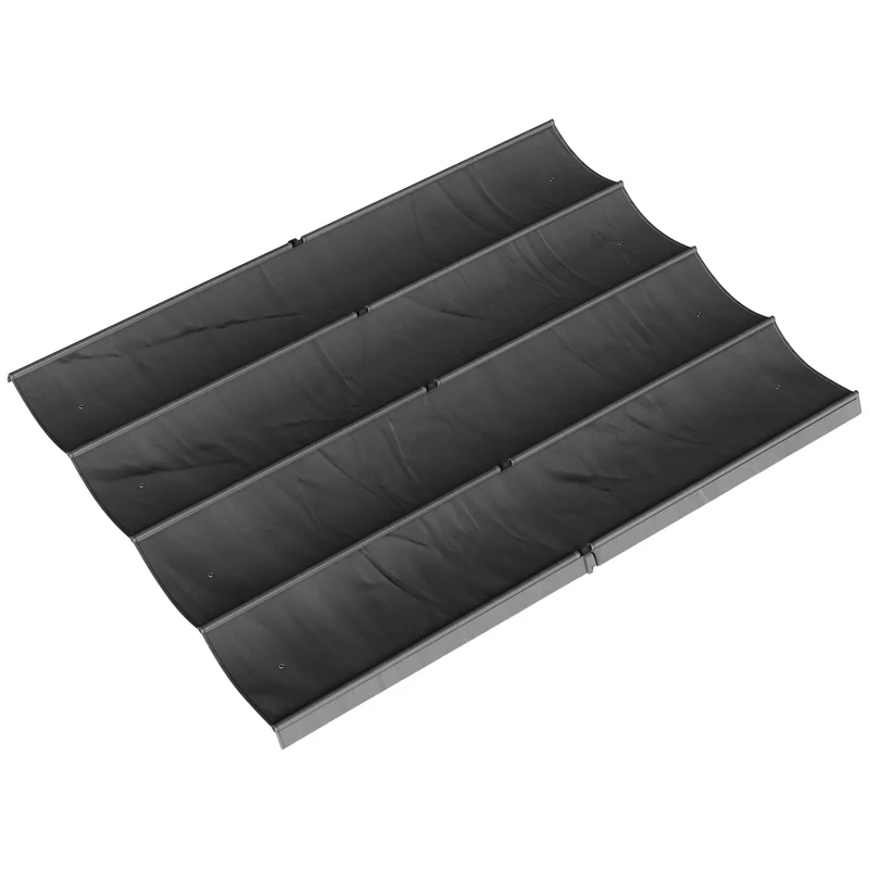 Telo Pergola per Esterni 392x350 cm Anti UV con 8 Fori di Drenaggio in Poliestere Grigio Scuro