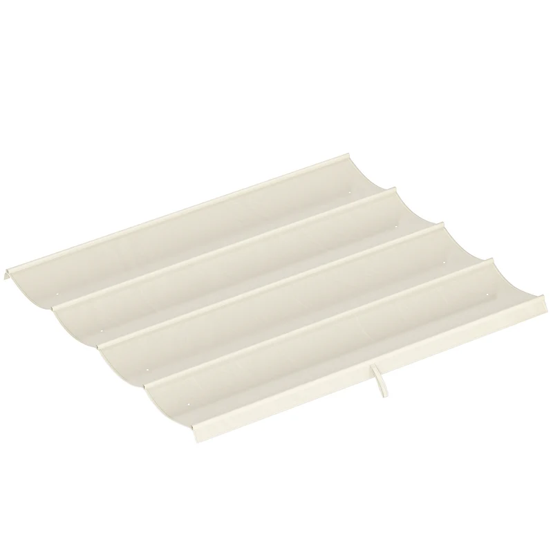 Telo Pergola per Esterni Anti UV 286x245 cm con 8 Fori di Drenaggio in Poliestere Bianco Crema
