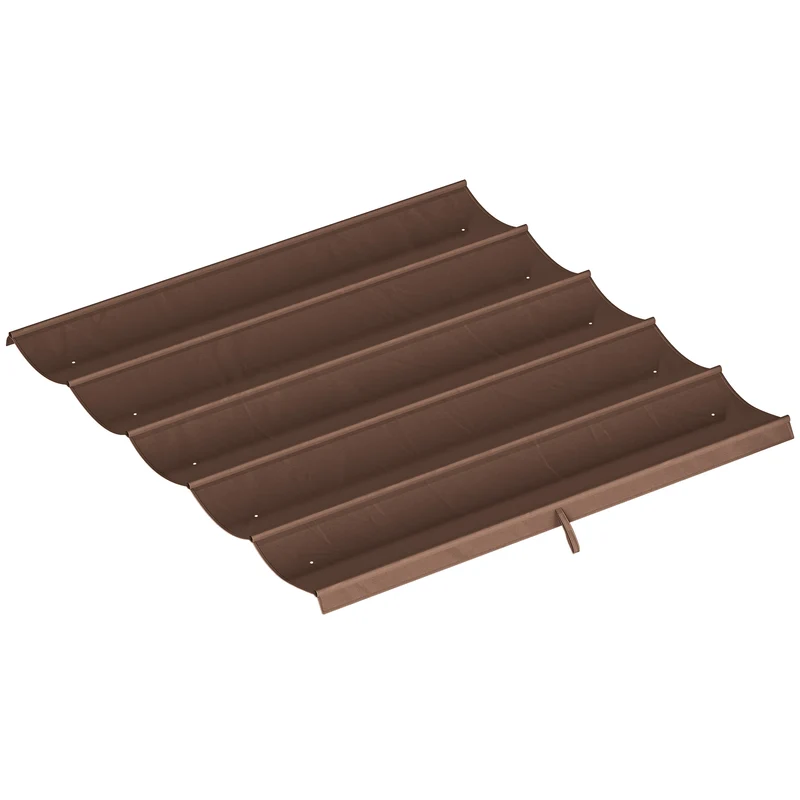 Telo per Pergola 250x255 cm con 10 Fori di Drenaggio in Poliestere Caffè