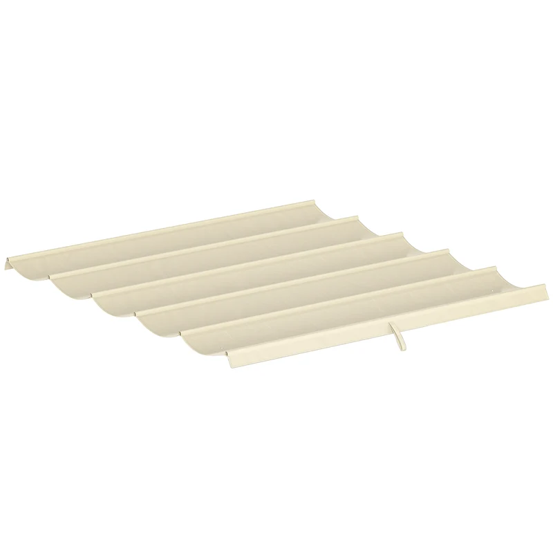 Telo per Pergola 250x255 cm con 10 Fori di Drenaggio in Poliestere Crema