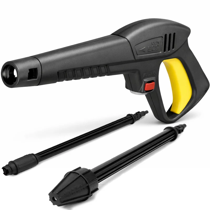 Pistola Idropulitrice a Spruzzo 160Bar con 2 Lance Compatibile Idropulitrici in PP e Fibra di Vetro Nero