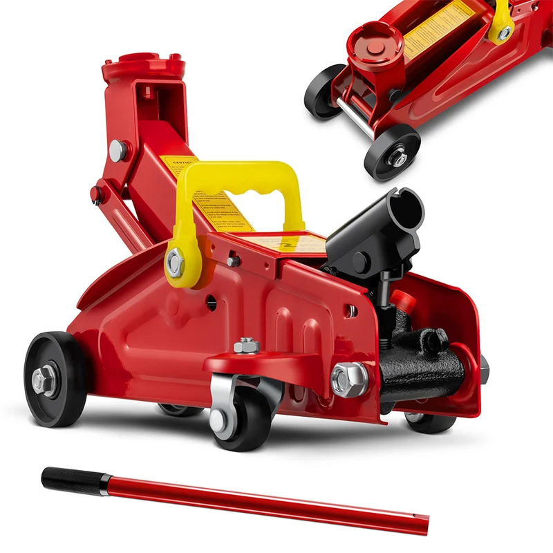 Crick Auto Sollevatore Idraulico 2 Ton con Martinetto Sollevamento Meccanico Rosso