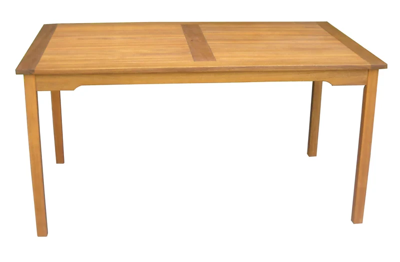 Tavolo Rettangolare da Giardino 150x90 cm in Legno di Acacia Vorghini Granada