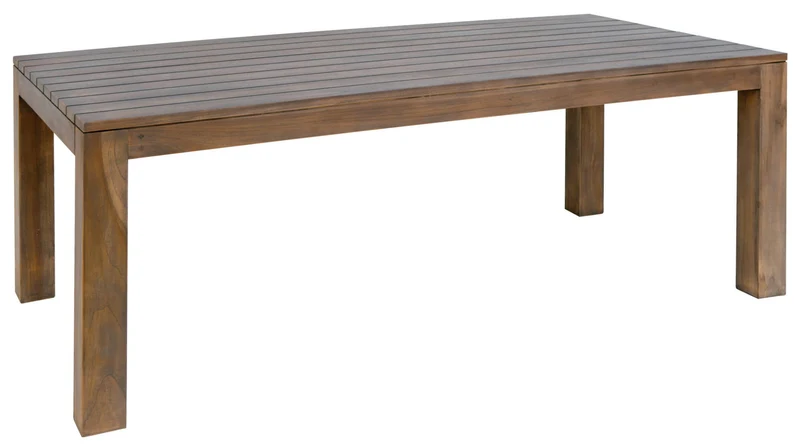 Tavolo Rettangolare da Giardino 200x100 cm in Legno Teak Scurito Vorghini Bali
