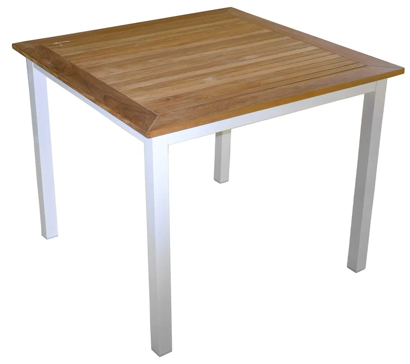 Tavolo Quadrato da Giardino 90x90 cm Vorghini Calvi Avorio