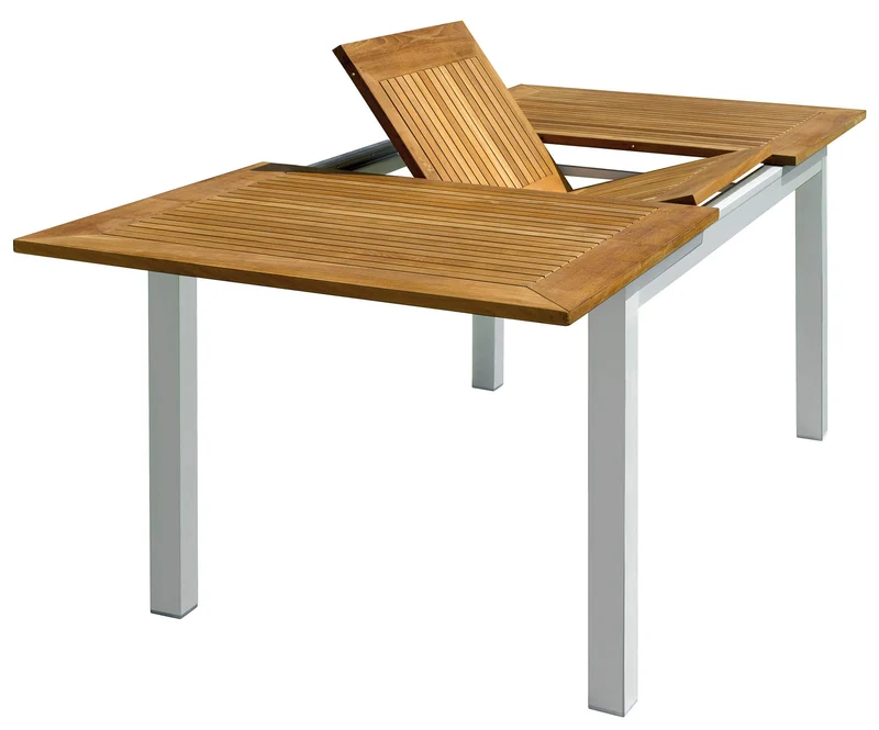 Tavolo Rettangolare Allungabile da Giardino 210x90 cm Voghini Ajaccio Avorio