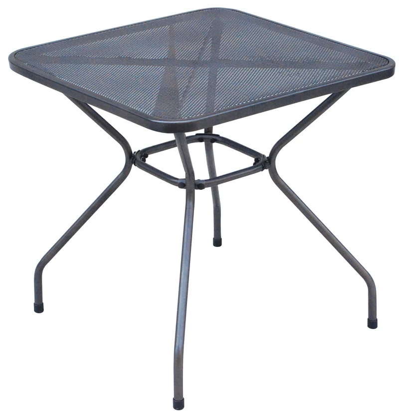 Tavolino Quadrato Alto da Giardino 70x70 cm in Ferro Vorghini Cannero Antracite