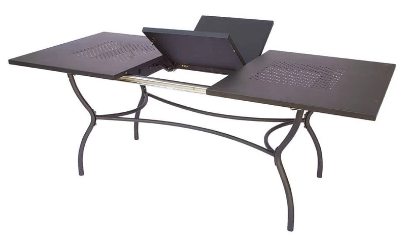 Tavolo Rettangolare Allungabile da Giardino 200x90 cm Voghini Ginevra Antracite