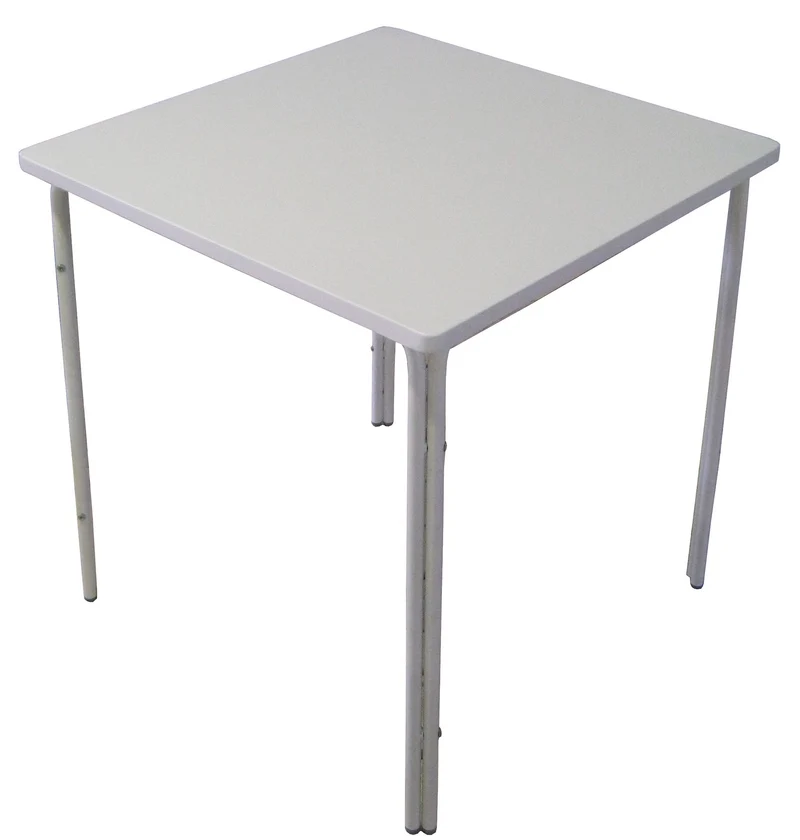 Tavolo Quadrato da Giardino 70x70 cm in Ferro Vorghini Bisceglie Avorio