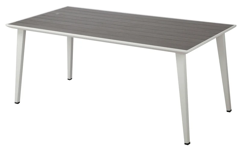 Tavolo Rettangolare da Giardino 180x90 cm in Alluminio Vorghini Ceriale Grigio Scuro