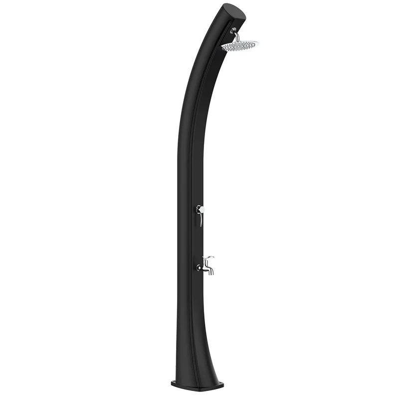 Doccia Solare da Giardino 40 L in Polietilene HD Rio XXL Nero