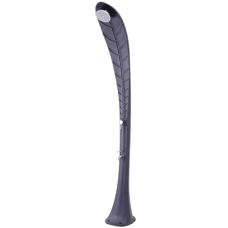 Doccia Solare da Giardino 35 L in Polietilene HD Foglia Grigio