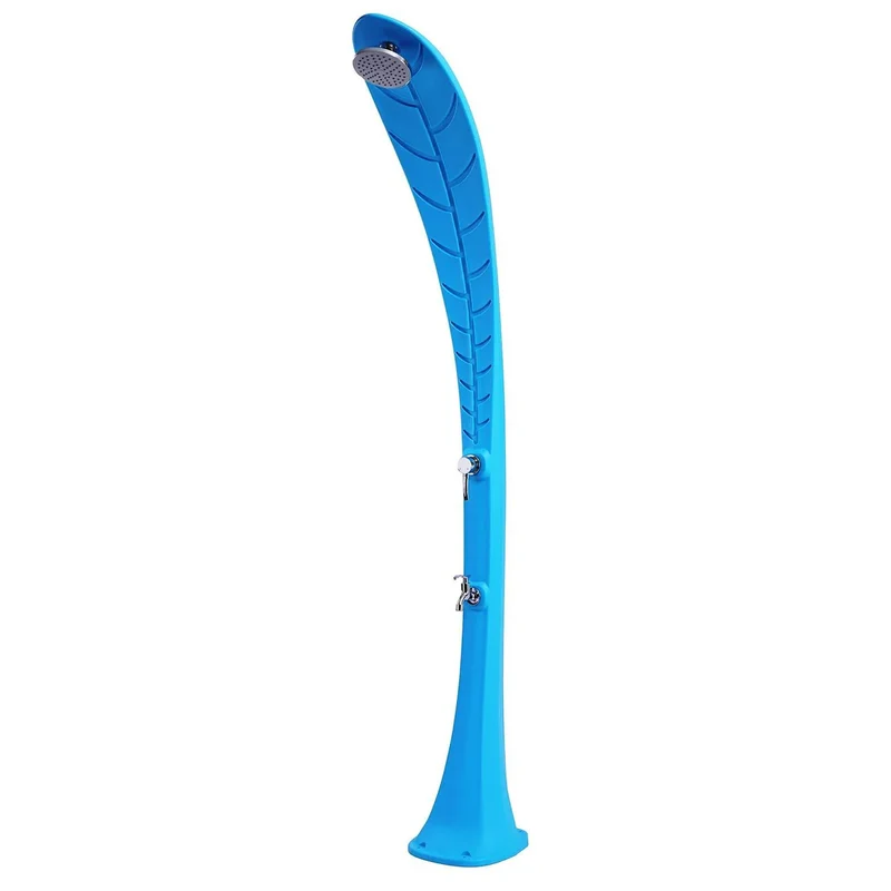 Doccia Solare da Giardino 35 L in Polietilene HD Foglia Blu
