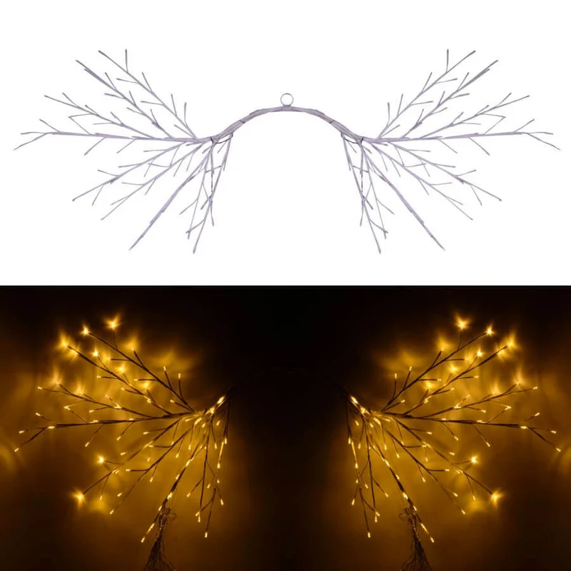 Luci di Natale a Ramo 144 LED 130x80 cm Bianco Caldo da Esterno