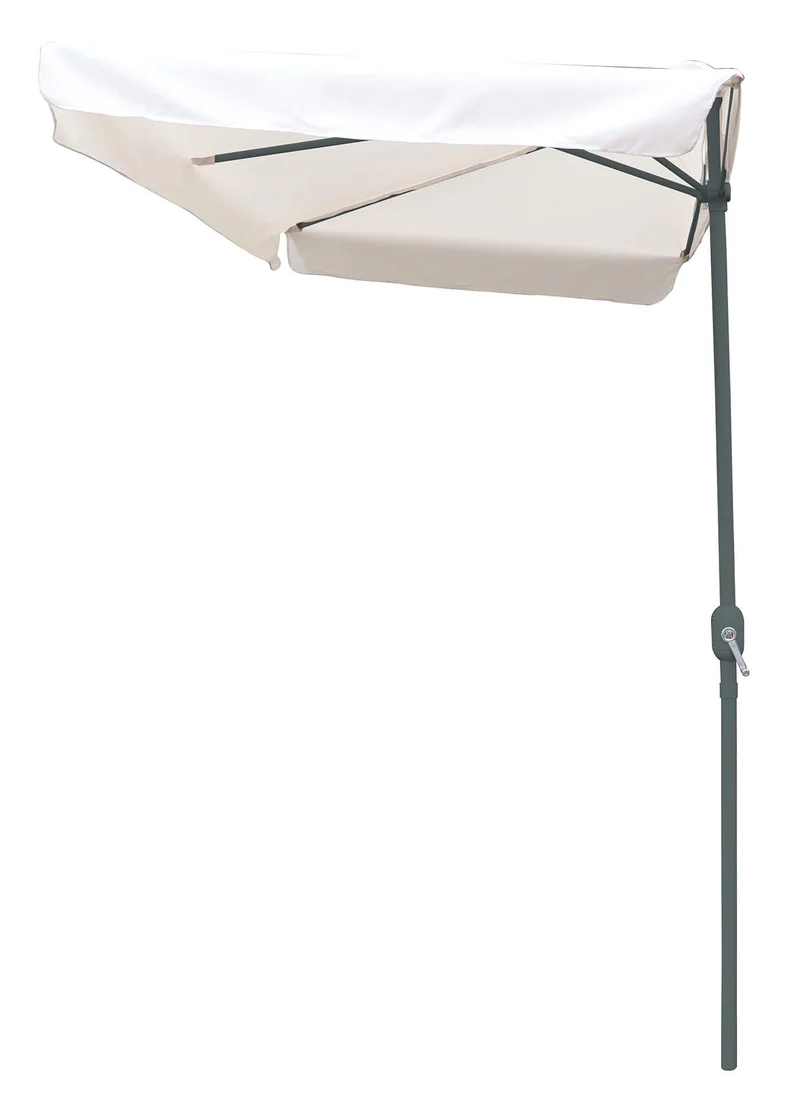 Ombrellone da Giardino Semicircolare 2,3x1,3m in Alluminio Elmira Bianco