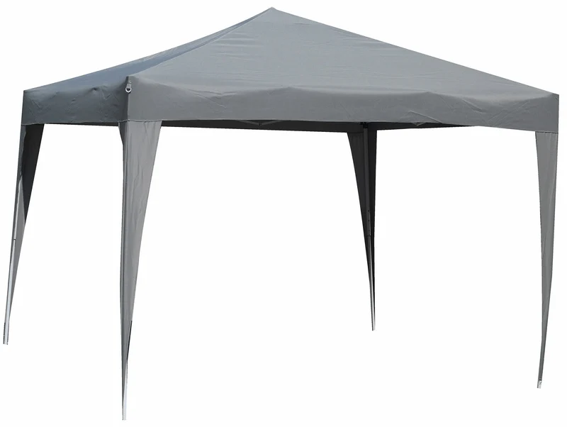 Gazebo da Giardino in Acciaio 3x3m Arizona Grigio