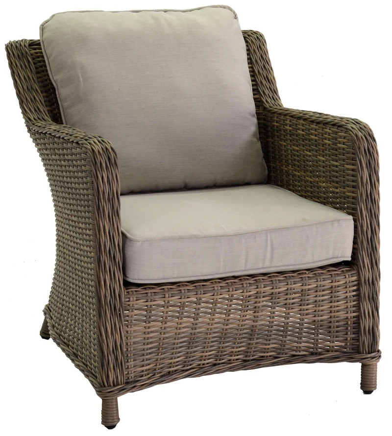 Poltrona da Giardino in Polyrattan Baltimora Grigio