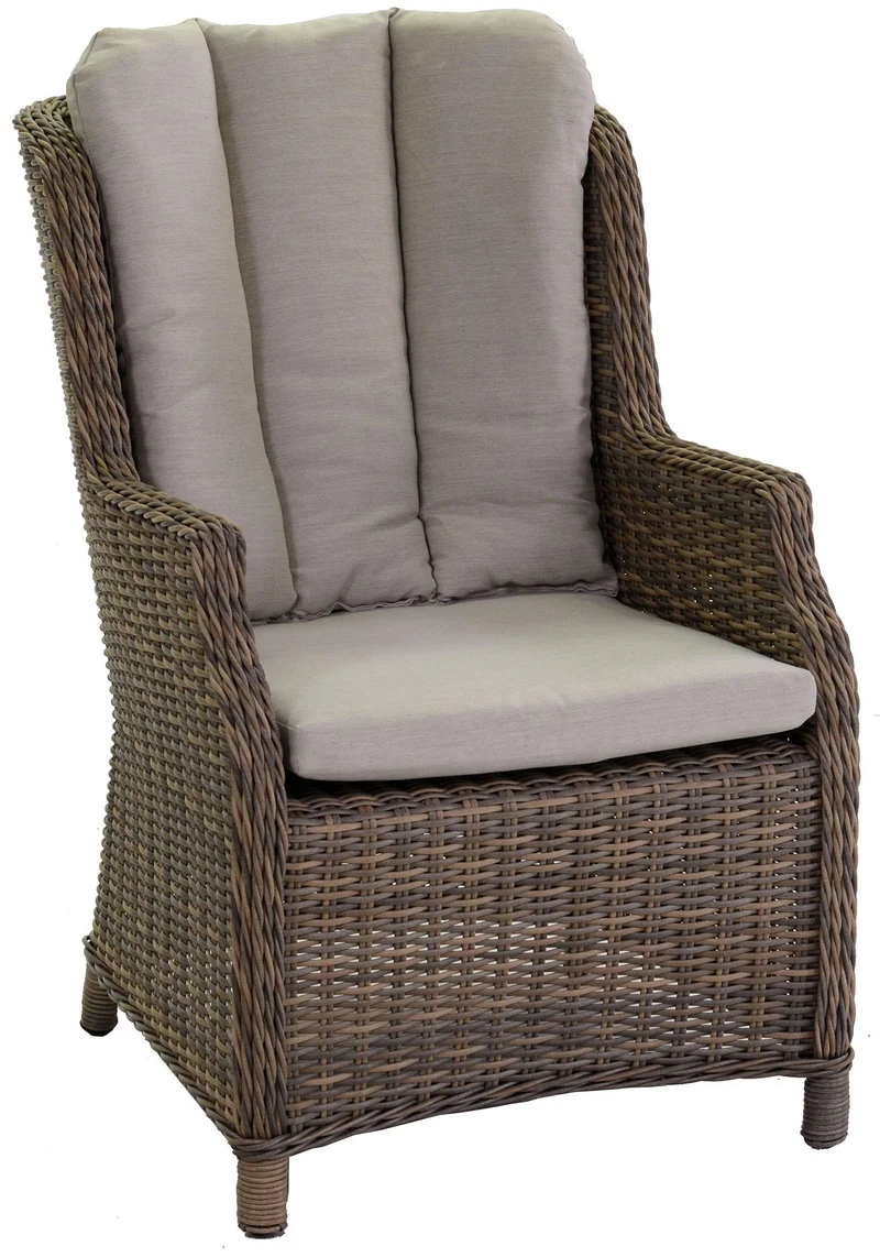 Poltrona da Giardino in Polyrattan Baltimora Grigio