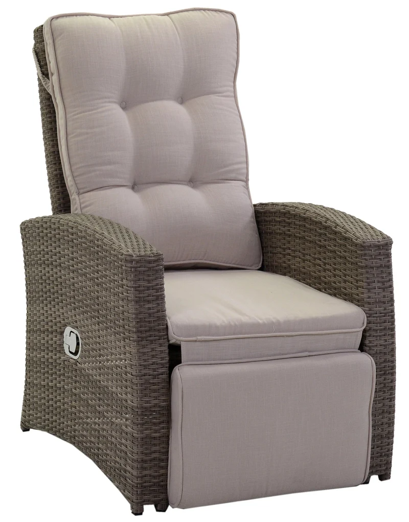 Poltrona da Giardino in Polyrattan Atlanta Grigio