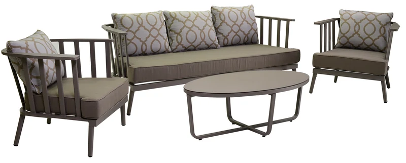 Set Salotto da Giardino in Alluminio Ventura Tortora