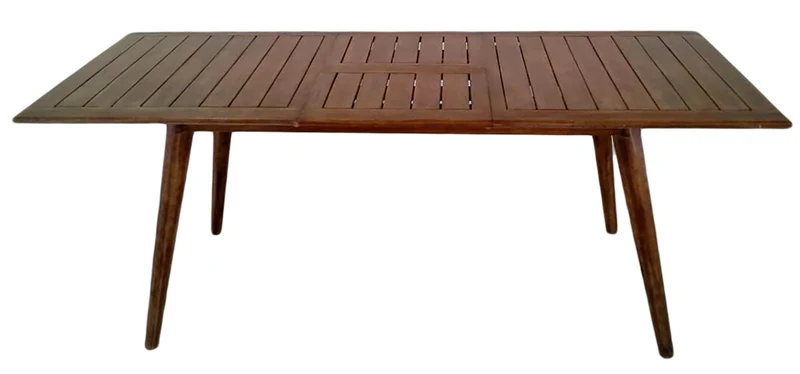 Tavolo Rettangolare da Giardino Allungabile 240x100cm in Legno Vorghini Valladolid