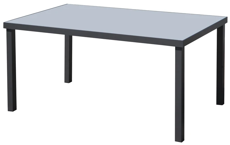 Tavolo Rettangolare da Giardino 150x90cm in Alluminio Vorghini Empoli Antracite