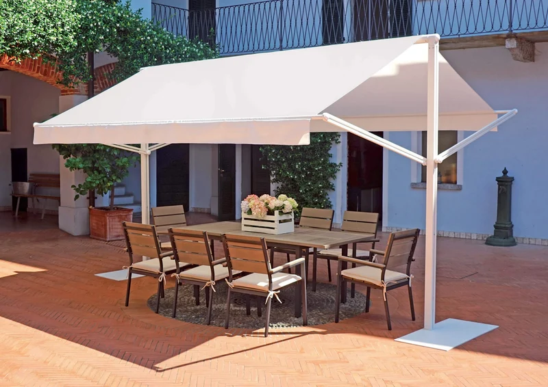 Gazebo da Giardino 4x3m in Alluminio Tessuto Poliestere Vorghini Marquise Deluxe