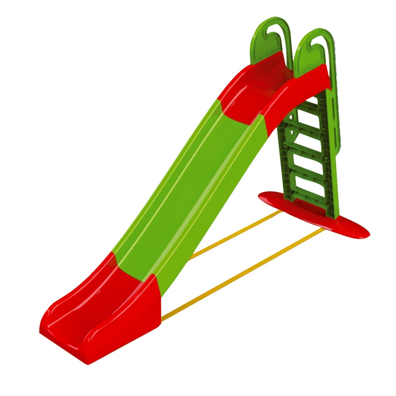 Scivolo per Bambini 240x149 cm in Plastica Rosso e Verde