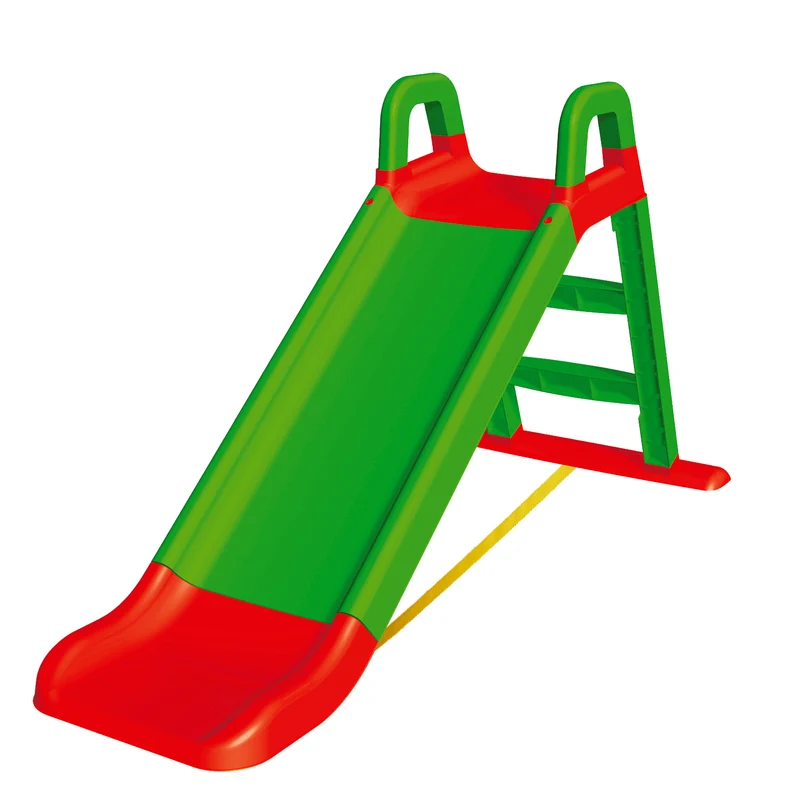 Scivolo per Bambini 147x85 cm in Plastica Verde e Rosso
