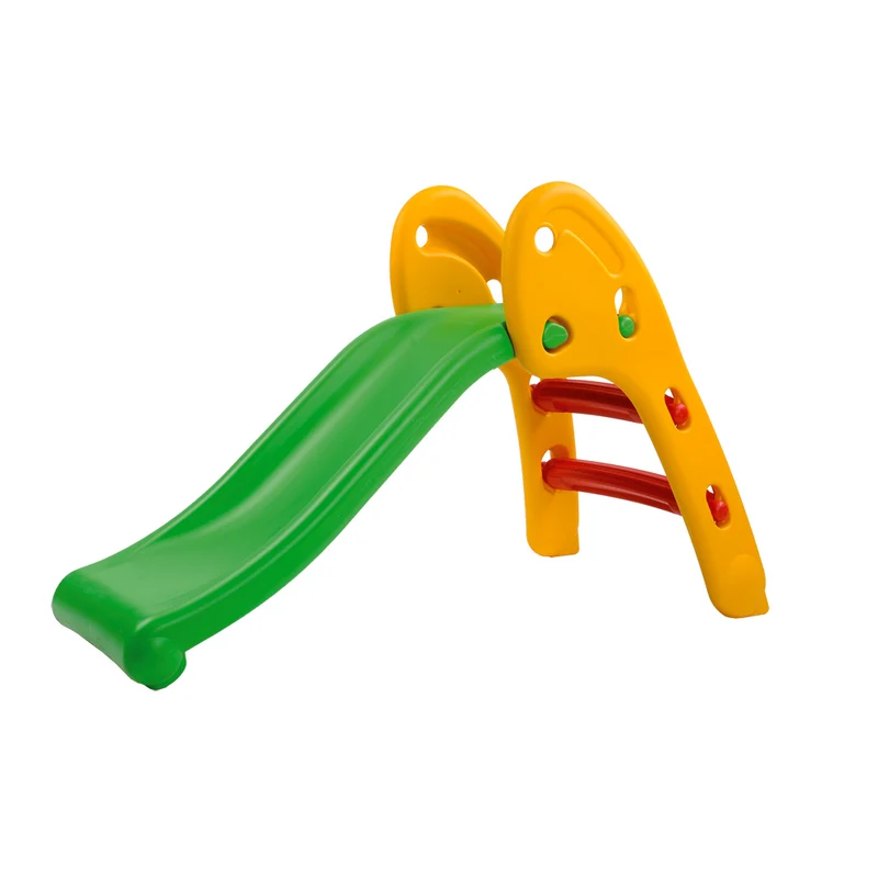 Scivolo per Bambini 110x54x70 cm Pieghevole in Plastica Verde e Arancione