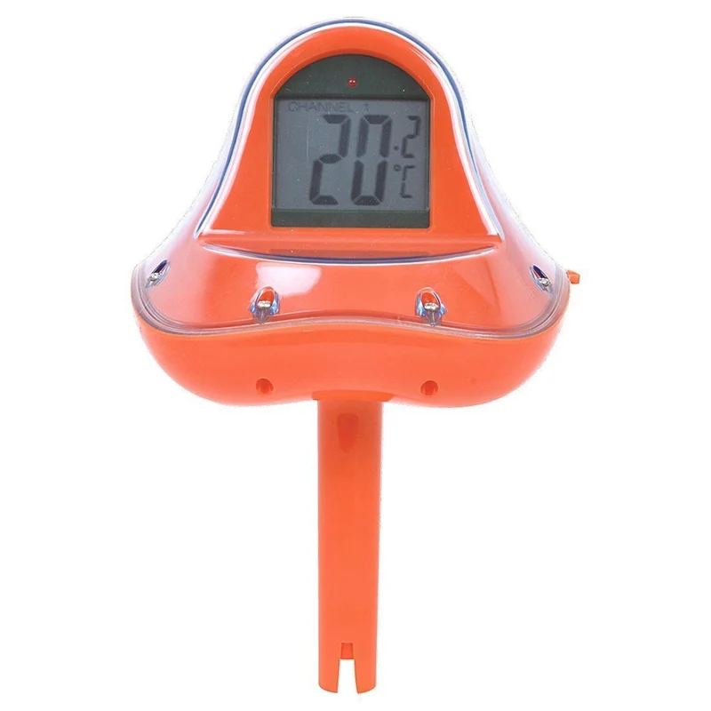 Termometro Digitale con Base Ricevente per Piscina 14x14,5x23cm Jilong Arancio