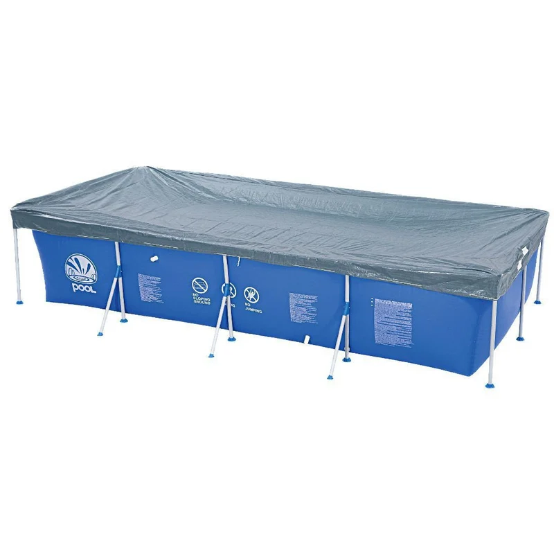 Telo di Copertura per Piscine Rettangolari 384x181cm Jilong Grigio