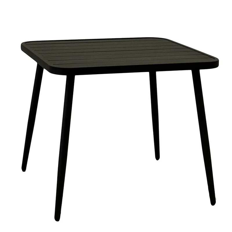 Tavolo da Giardino in Alluminio Quadrato 80x80x76cm Las Vegas Antracite