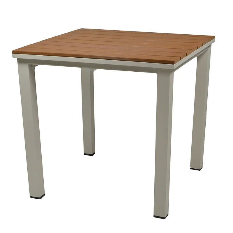 Tavolo da Giardino in Polywood Quadrato 80x80x77cm Adila Noce