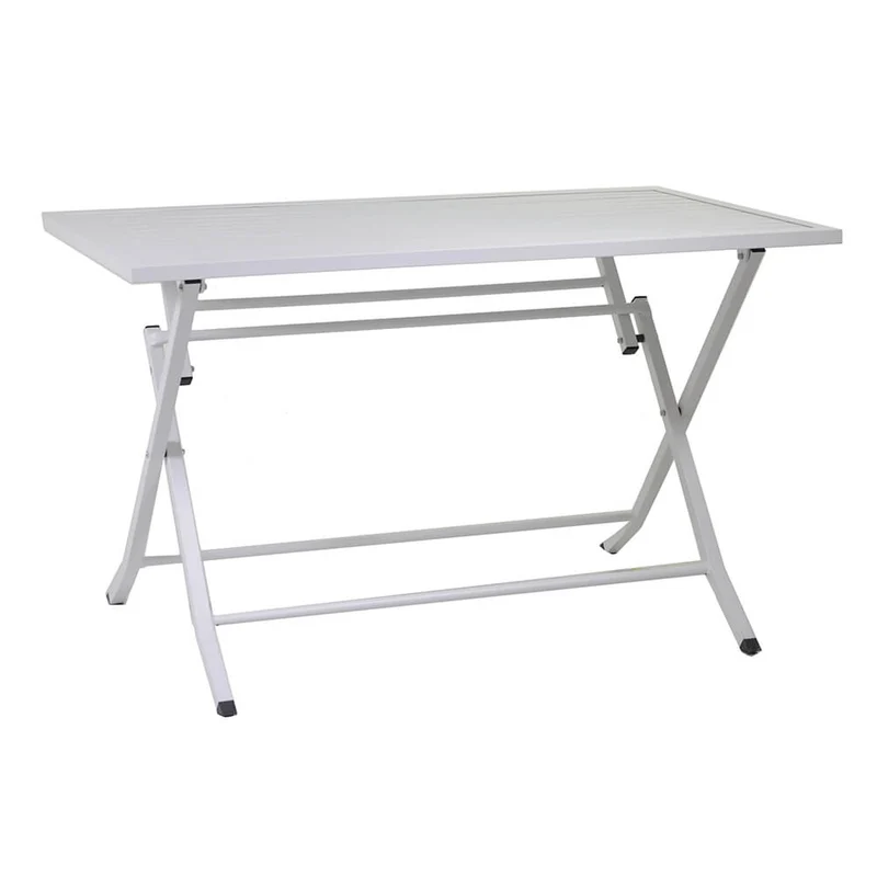 Tavolo Rettangolare Pieghevole da Giardino in Alluminio 120x70xH71cm