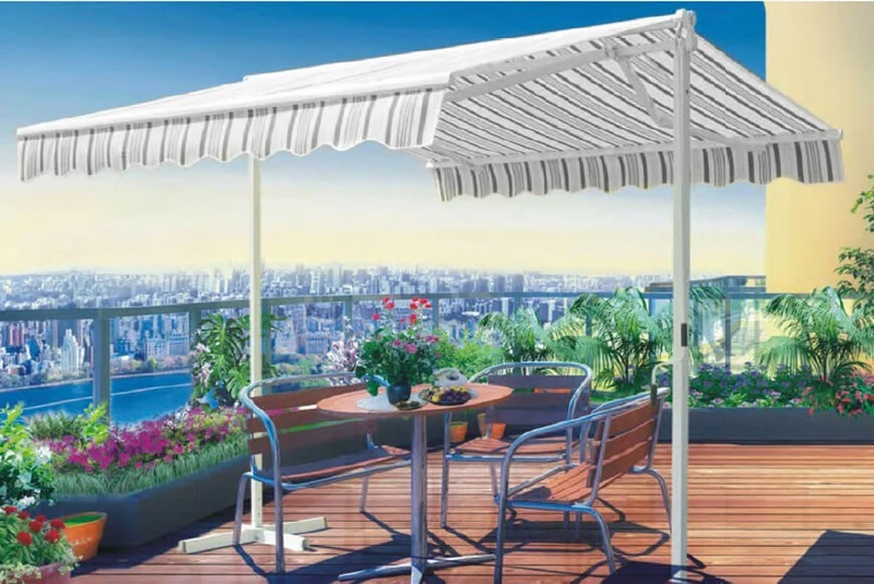 Tenda da Sole Doppia 3,5x3m in Poliestere Layton Bianca