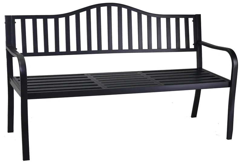 Panchina 3 Posti da Giardino 150x60x85 cm in Ferro Pesaro Antracite
