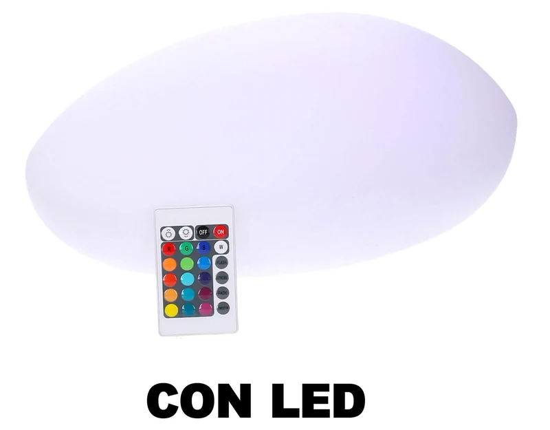 Lampada 12 Led Multicolor 51x37x20 cm in Polietilene Bianca