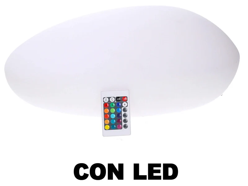 Lampada 12 Led Multicolor 40x30x15 cm in Polietilene Bianca