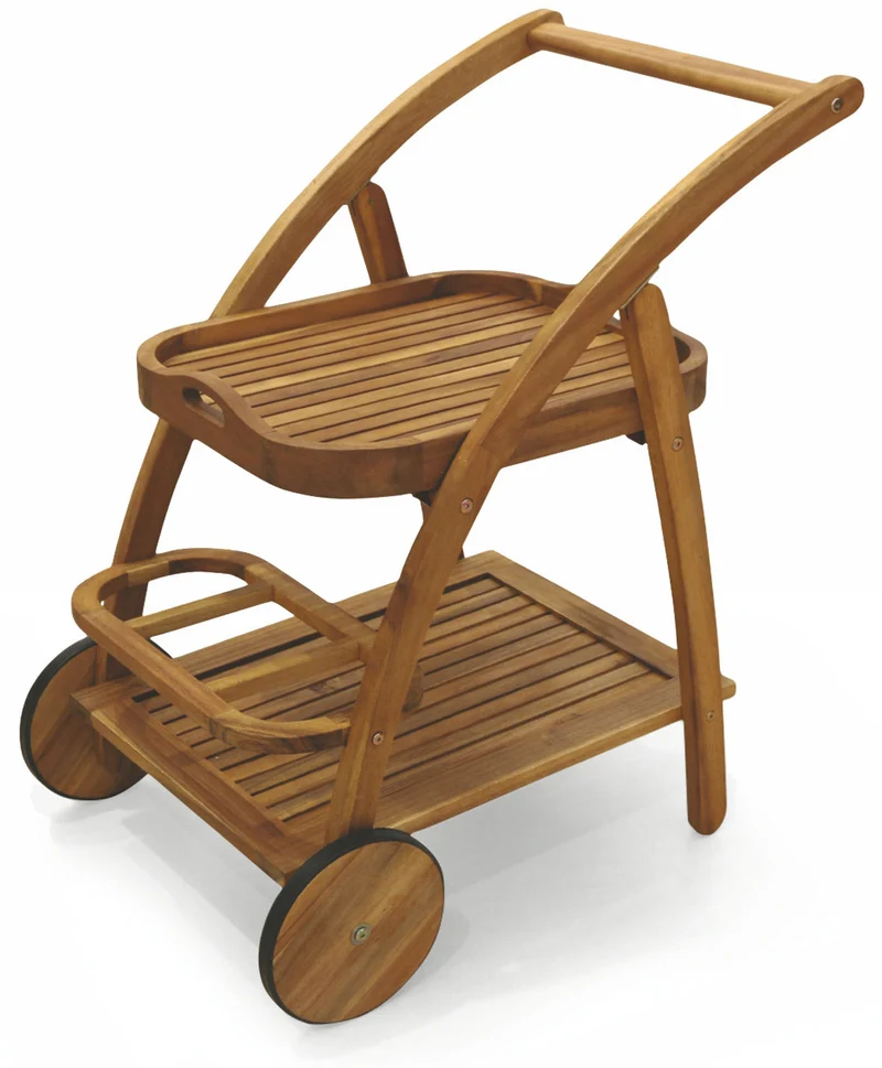 Carrello da Giardino Portavivande in Legno Soriani Bali