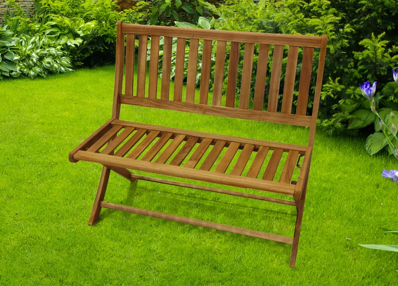 Panca Pieghevole da Giardino in Legno Soriani Bali