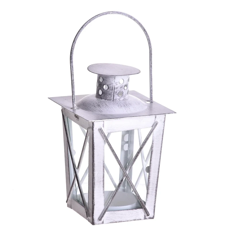 Set 6 Lanterne Quadrata in Metallo H 115 cm