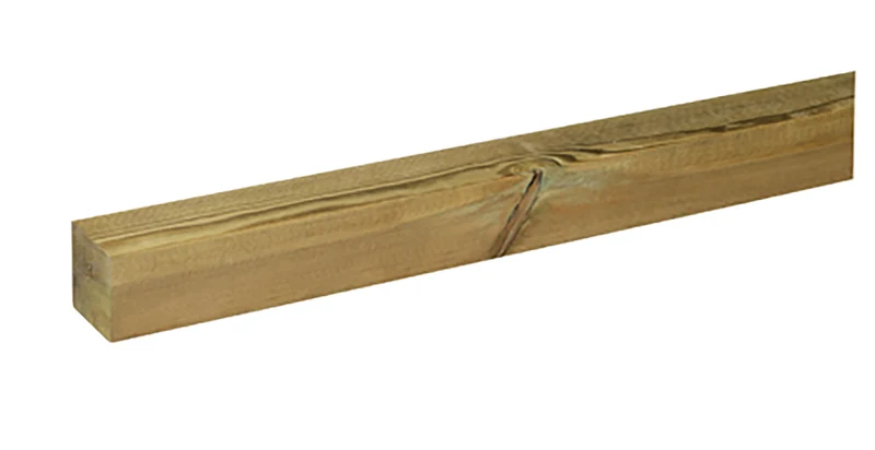 Confezione 4 Pezzi Palo Quadrato 7x7x200 cm in Legno di Pino Impregnato